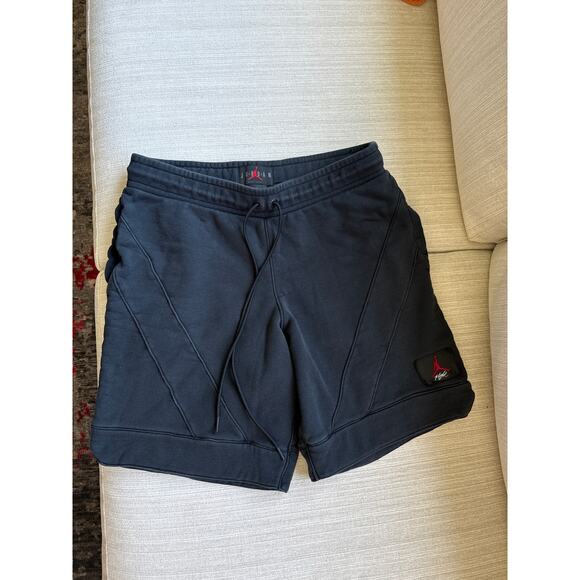 Nike Air Jordan Flight Loop Training Shorts Mens Size L Black 100% Cotton - Picture 1 of 10